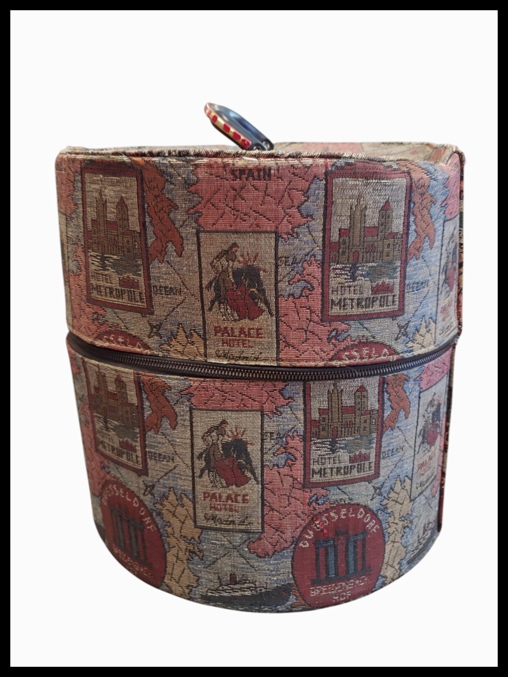 Vintage Munro Carry-All Tapestry Hat/Wig Travel Case - Picture 8 of 14